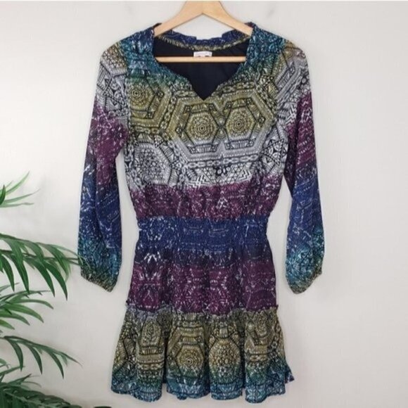 Ella Moss | Boho Colorful Tribal Print Dress - Picture 1 of 5